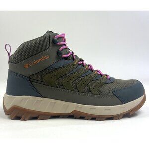 Columbia Strata Trail Mid Womens 10 Green Waterproof Boots Hiking YL8651-397